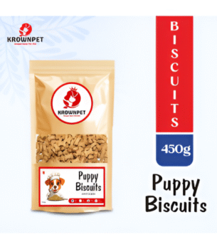 KROWN PET™ Puppy Dog Biscuits – 450g Pouch