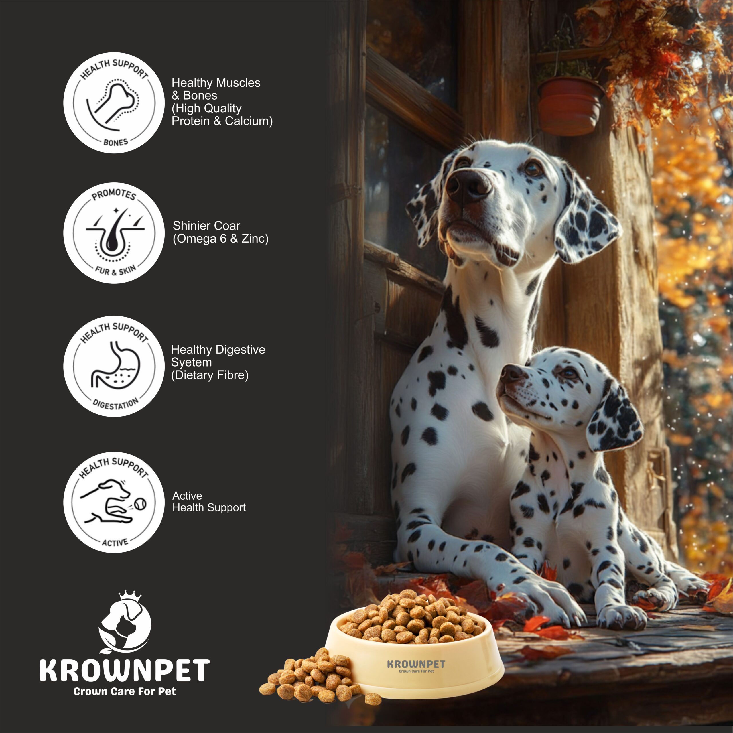 KROWN PET™ Starter Premium Nutrition Dog Food- 1.5kg - Image 3