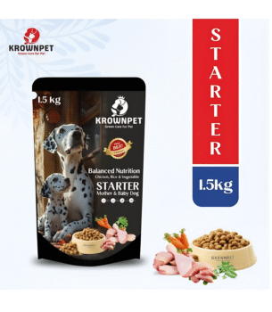 KROWN PET™ Starter Premium Nutrition Dog Food- 1.5kg