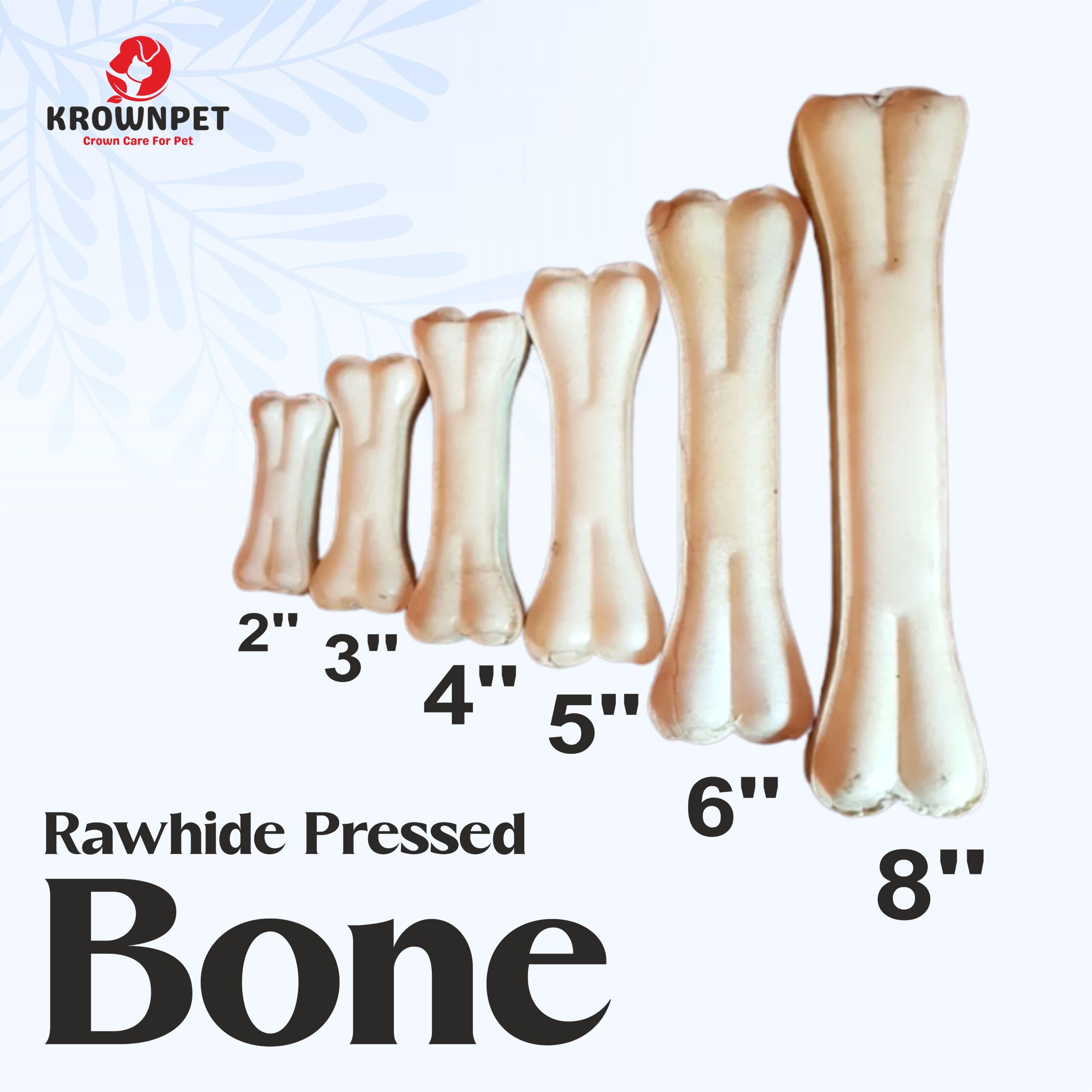 KROWN PET™ Rawhide Pressed Bones – 450g - Image 3